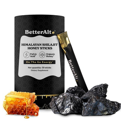 Pure Himalayan Shilajit Sticks with Organic Honey, Saffron | Easy to Consume Shilajit| 30 Sticks for Energy Boost & Immune Support, 85+ Trace Minerals, 75%+ Fulvic Acid